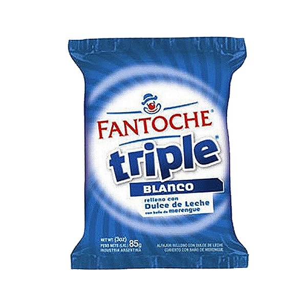Fantoche Alfajor Triple Glaseado con Dulce de Leche Grande, 85 g / 3 oz (pack de 12)